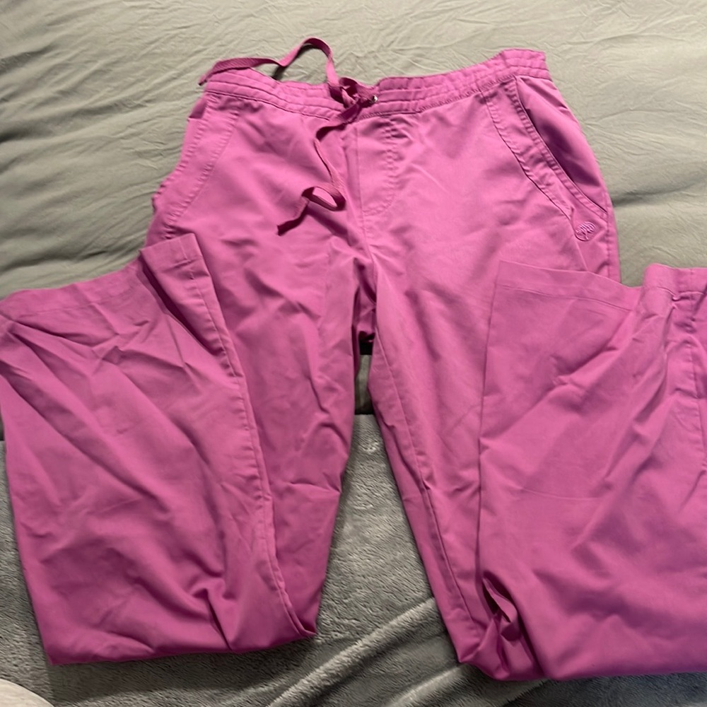 Healing Hands Pink scrub pants